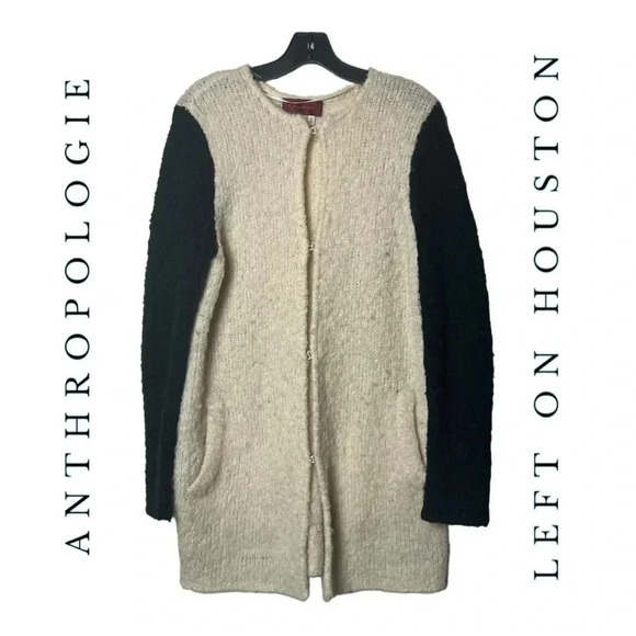 1516. ANTHROPOLOGIE LEFT‎ ON HOUSTON KNITTED CARDIGAN SIZE SMALL WOOL BLEND - Picture 1 of 9